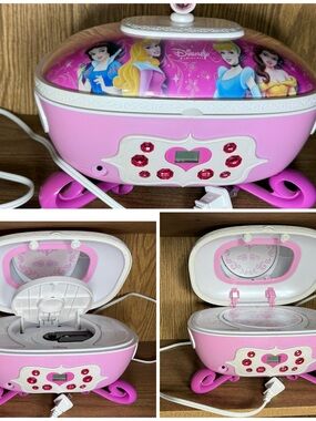 Disney Princesses Pink And White CD Player Jewelry Chest